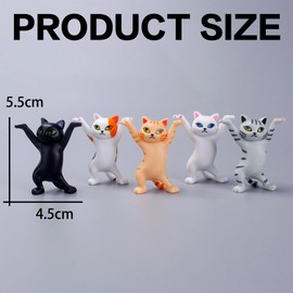 Dancing Cats Pen Holder,Cat Lover Gifts,Creative the Coffin Dancers for Desk or Home Decoration Ornaments Small Item Storage Cute Working Cats 5PCS