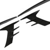 4Pcs Glossy Black Front Bumper Fog Light Eyebrow Cover Trim