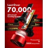 Firehawk H13/9008 LED Bulbs 40000LM 990% Brightness 6000K Cool White