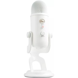 Blue Microphones NEW Blue Yeti USB Microphone for Streaming Gaming on PC & Mac White + Pop Filter