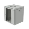 NavePoint 11.8 in Wall Mount Network Cabinet, 6U, Glass, Gray