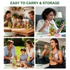 4 Pack Glass Salad Jars with Lids,32oz Mason Jars for