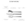 Robert Welch Blockley Bright Long Handled Spoon, Set of 4.