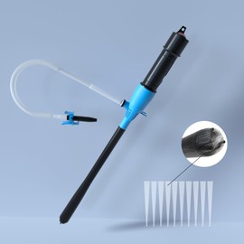 KJE Portable Battery Powered Operated Liquid Transfer Pump, Gasoline Diesel Water Fuel Multi-Function Electric Siphon Pump, 2.2 GPM, Upgraded with Filter Bag and Clip