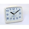 Atlanta 1979-0 Alarm Clock without Ticking with Light Analogue White