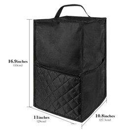 Linkidea Blender Dust Cover, Portable Blender Cover with Hand Strap, Insulated Blender Cover with Compartment Fits Home Kitchen Use, Compatible with Ninja NC501, NC301, NC299AMZ (Black)