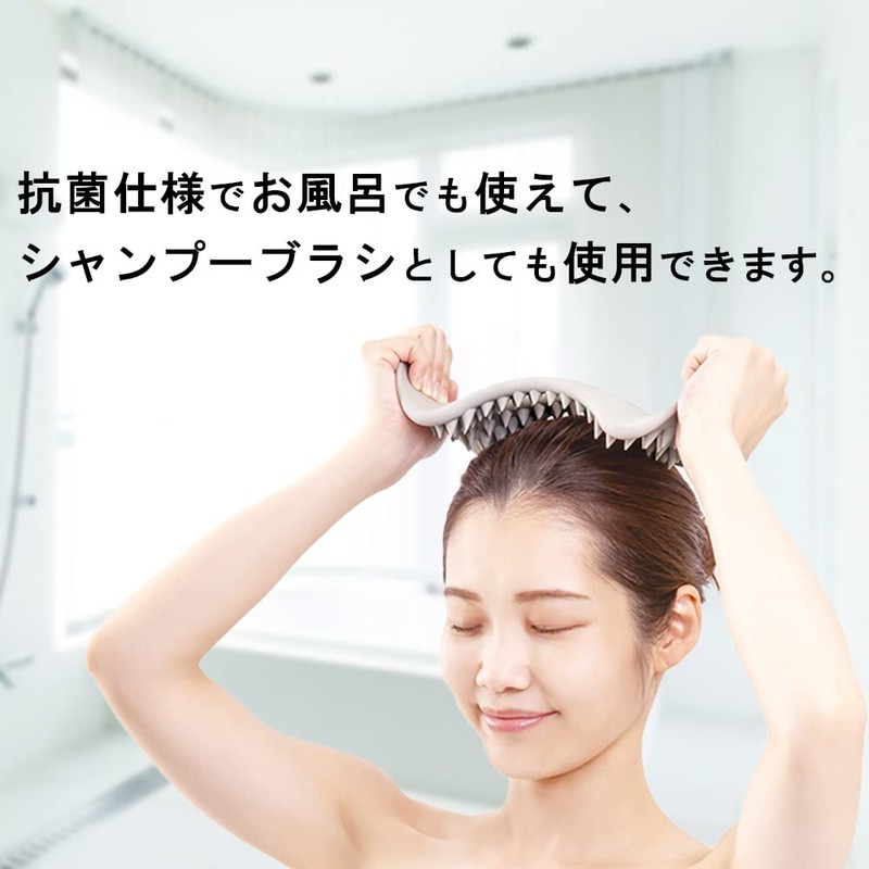 Alphax Scalp Massage Brush for Women Men Hogshia Scalp Gray