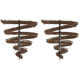 NYX Professional Makeup Augenbrauenstift, Micro Brow Pencil, Beidseitig mit ausdrehbarem Augenbrauenstift und Bürstchen, Vegane Formel, Farbton: Brunette (Packung mit 2)