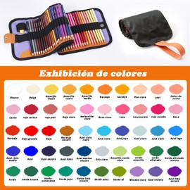RUISTLI-50 PCS-Lapices de Colores Profesionales,Lapices Dibujo de Arte Kit,Kit de Dibujo para Ninos,Adolescentes,Amantes de La Pintura