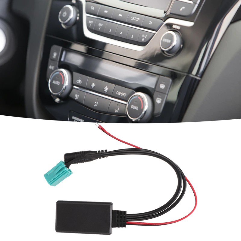 Bluetooth 5.0 Aux Input Audio Adapter Cable with Microphone for