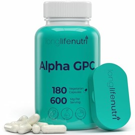 Alpha GPC Suplemento de colina 300 mg  180 cápsulas vegetarianas  Hecho en Estados Unidos  Mejorador cognitivo nootrópico  Soporta la memoria y la
