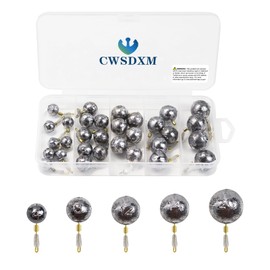 CWSDXM Cannonball Fishing Sinkers Lead Free Weights Assorted Sizes Fast Replace Fishing Weights and Sinkers for Saltwater Freshwater (Canoonball Sinkers Type B)