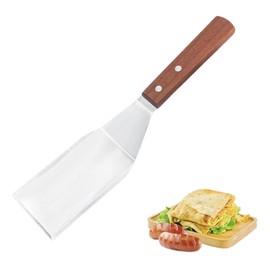 Asdays フライ返し ターナー ヘラ 餃子 キッチンツール ハンバーグ ステーキ バーベキュー アウトドア キャンプ ステンレス製 (穴なし, 2個セット)