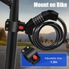 Qlaway Ebike Electric Bike Cable Lock, Resettable 4 Feet Cable
