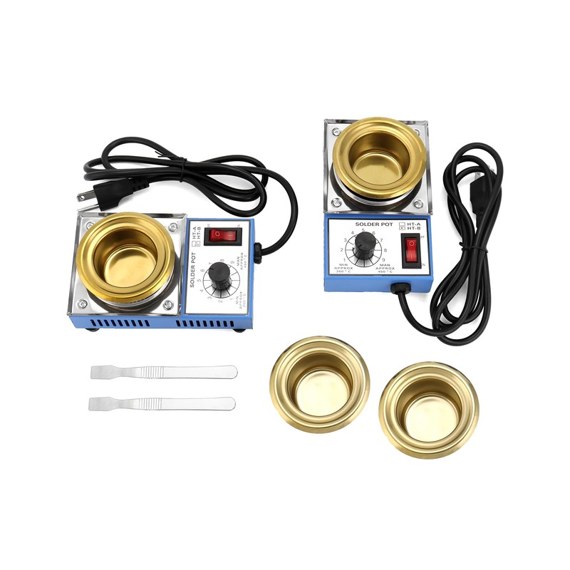 QWORK Solder Pot, 2 Pcs 150W 110V, 50mm Soldering Bath