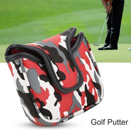 Alomejor Funda Cuadrada para Putter PU Impermeable con Cierre Magnético, Diseño de Camuflaje para Protección de la Cabeza del Palo
