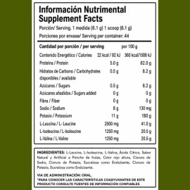 Aminoácidos BCAAs 211 en Polvo Alpha Nutrition 240g 44 Porciones Sabor Manzana Kiwi                                                                   