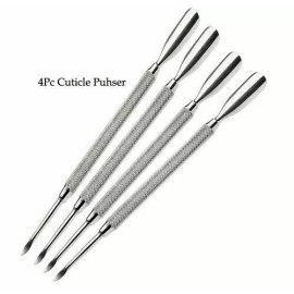 TM 4 pc Stainless Steel Nail Art Manicure Cuticle Spoon Pusher Remover Tool Set New