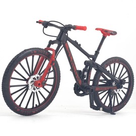 Ailejia Mini Finger Mountain Bikes Racing Bicycle Finger Bike Toy Mini Bicycle Vehicles Model Decoration Crafts for Home (Black Red)