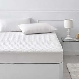 Pikolin Home Padded Mattress Protector, Breathable Letto 90-90 x 190/200 cm Bianco