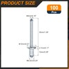 sourcing map 100Pcs 1/4"x3/8" Round Head Blind Rivets, Zinc-Plated Carbon