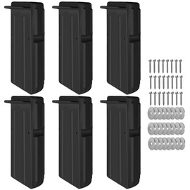 Dock Bumper Fender,Boat Dock Bumpers for Edge or Side,Marine Fender Guard,Vertical Protection,Durable Construction,Includes Mounting Hardware,6 Pack-Black