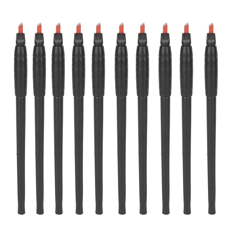 10pcs 12F Microblading Pen Home Salon Ergonomic Disposable Manual Eyebrow