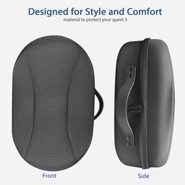 GETBSTOOP Hard Carrying Case for Quest 3S VR, EVA VR Headset Protective Storage Bag, Portable Travel Storage Bag Waterproof Shockproof for Quest 3S VR Accessories