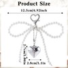Mabor Y2k Aesthetic Keyring, Key Ring with Pearl Bow Silver