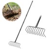 Garden Thatch Rake, 82" Heavy Duty Lawn Leveling Rake with