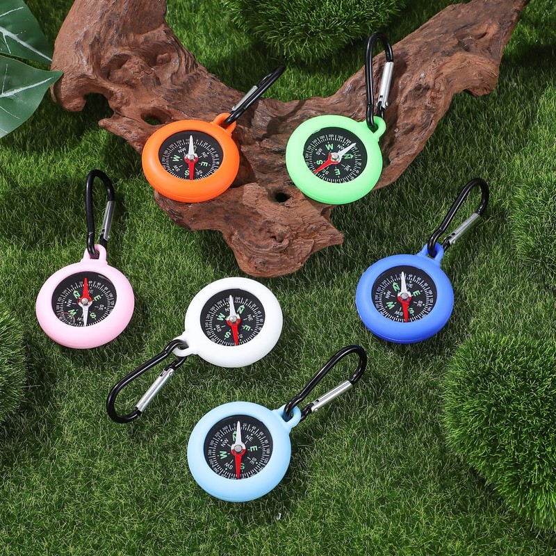 BESPORTBLE 9-Piece Carabiner Compass: Portable Navigation Compass for Hiking, Camping