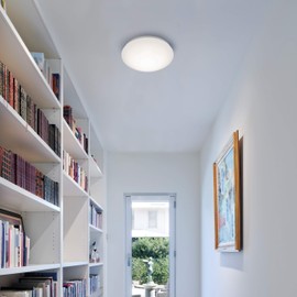 Briloner Leuchten 3324-016 LED Deckenlampe, Deckenleuchte, 12W, 1200 Lumen, warm weißes Licht, Ø28 cm, 12 W, Weiß