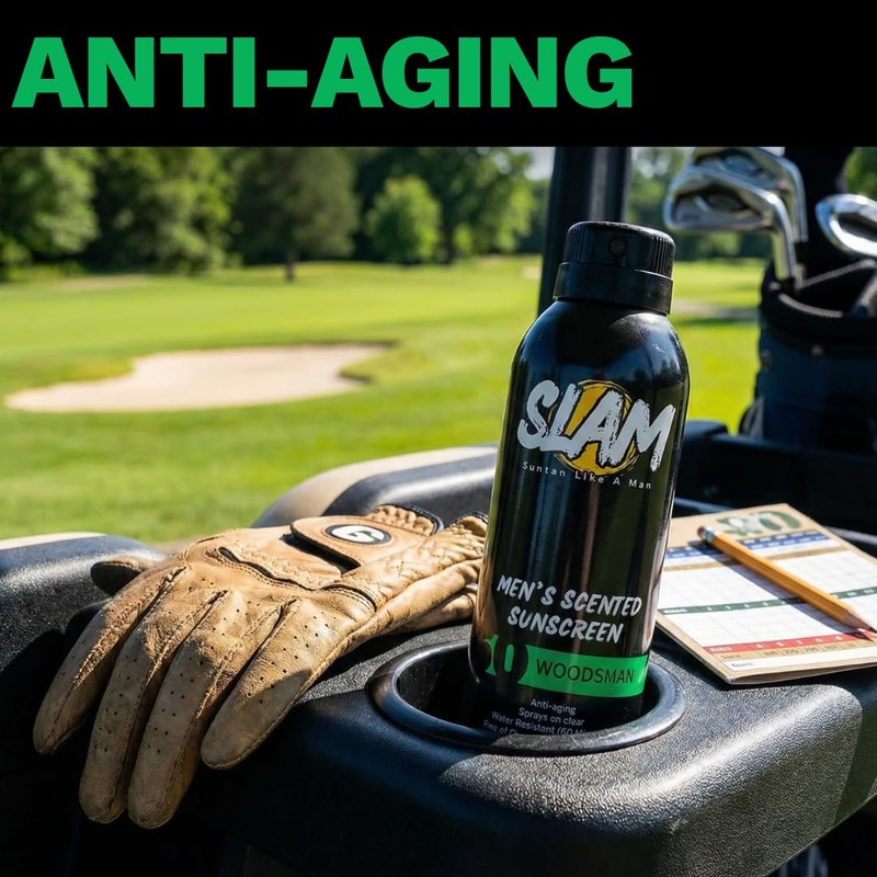 SLAM MysteryMan Men's Scented Sunscreen Spray SPF 50 – Broad