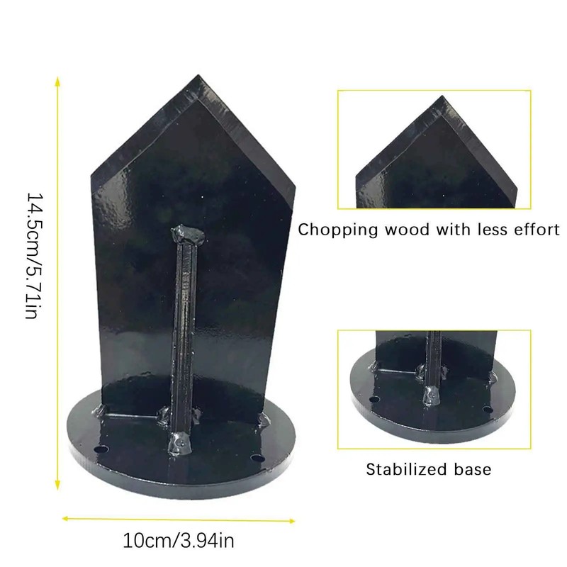 Iron Firewood Splitting Wedge for Home Wood Prep – Portable