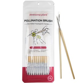 Awesome Plant Pollination Brush for Indoor Hydroponic Gardens (12 Pcs), Pollinator Tool for Hydroponics Growing System, Use on Tomatoes, Peppers, Strawberries, Eggplants, Cucumbers to Produce Fruits