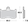 SBS Front Brake Pads DX-SX for Kawasaki Z ZRT00aaaaa1h-a3h-a6 F