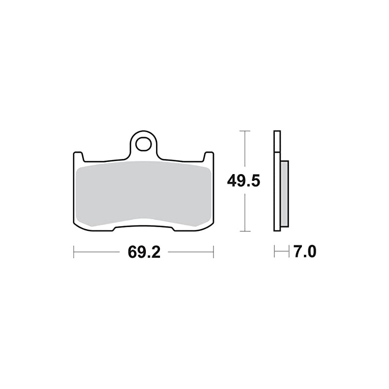 SBS Front Brake Pads DX-SX for Kawasaki Z ZRT00aaaaa1h-a3h-a6 F