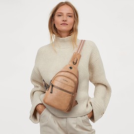 LATMAP 7L Sling Bag For Women Faux Leather Anti Theft Small Casual Daypack Backpack Fanny Pack Crossbody Chest Bags Purse Waterproof Tan