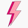 Pink Lightning Bolt Bumper Sticker Vinyl Decal 5"