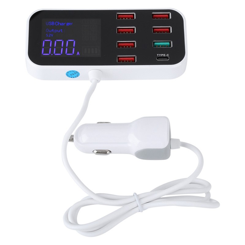 8 Ports Multiple USB Fast Chargers Charging Station Hubs Digital