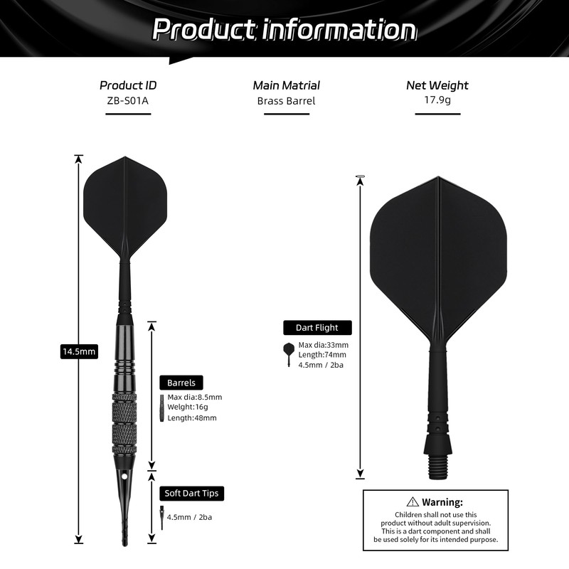 CyeeLife Plastic Tip Dart Arrows - 12 Point Dart Arrows