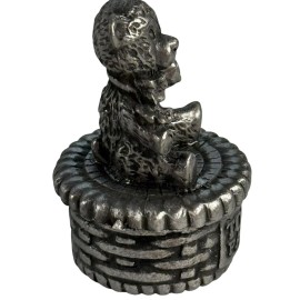 Torino Pewter Tooth Fairy Keepsake Box Teddy Bear 2" Tall Trinket Box NOS USA