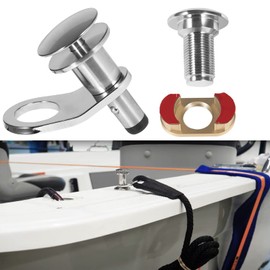 JIAD 3/8'' Quick Release Boat Fender Holder Kit - Marine Stainless Steel Quick- Release Boat Fender Holder Mount Cleat Hook