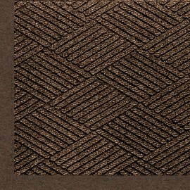 M+A Matting 2297 Waterhog Eco Premier Fashion PET Polyester Fiber Indoor/Outdoor Floor Mat, SBR Rubber Backing, 6' Length x 4' Width, 3/8" Thick, Chestnut Brown