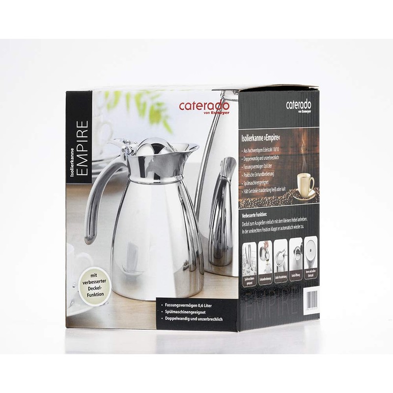 Esmeyer 076 Empire 0.6 Litre 18/8 Stainless Steel, Double Walled,