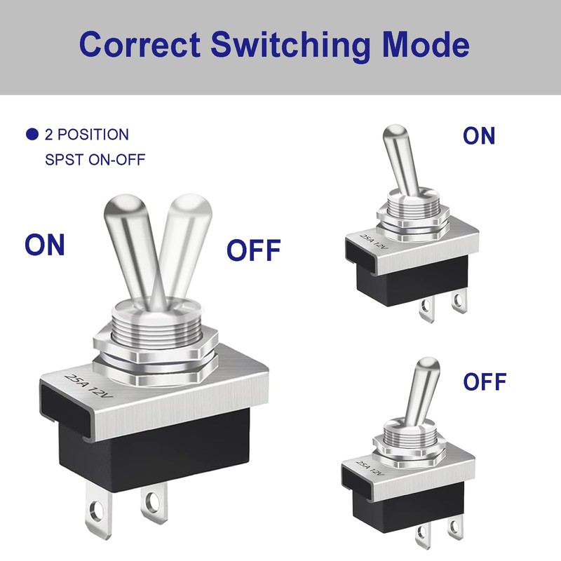 Mini Toggle Switch SPST On/Off 2 Connection Pin KN3D-101 Switch