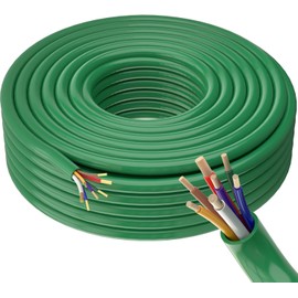 50FT 7 Way 10/2 12/1 14/4 AWG Trailer Wire -20°C to +105°C Heavy Duty Extension, Multi Gauge Traditional SEA 7 Pin CCA Conductor Color-Coded Cable for Camper RV Utility Trailer Equipment Caravan