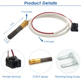 Hoeine LP Thermopile for Water Heater Parts Compatible with Rheem Ruud Richmond SP21058 SP20824 SP20800 SP21096 SP20754 SP20739 Pilot Burner Assembly, 750mV+ Output Gas Upgrade Replacement Kit