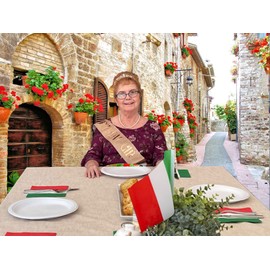 FHZON Italy Travel Photography Backdrop 7x5ft Famous European Street Buildings Wedding Photo Background Spring Flowers Stone Path Girls Studio Photo Potrait Background FH1348