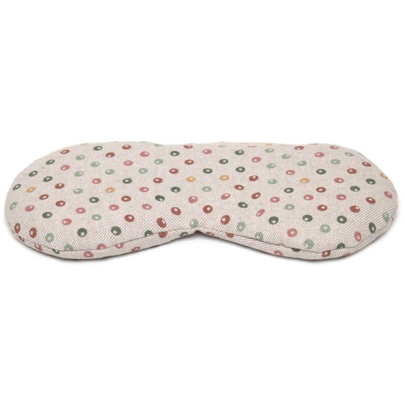 Organic Eye Pillow Lavender & Linseed "Dots" for Relaxation, Cooling,